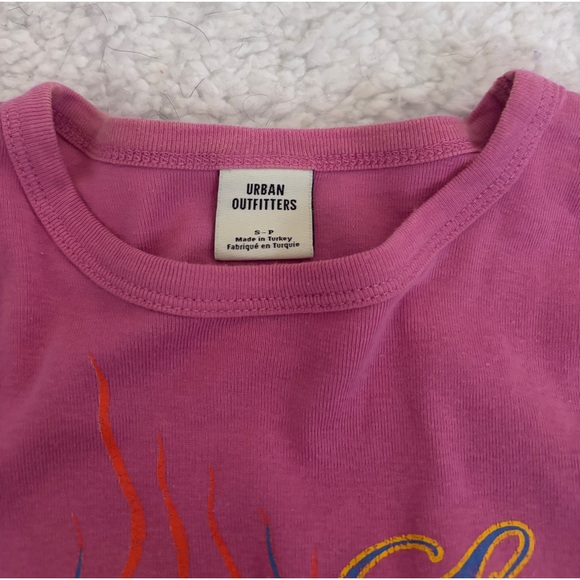 Urban Outfitters Pink Pure Love Cropped Graphic Tee Womens Small - Picture 3 of 4